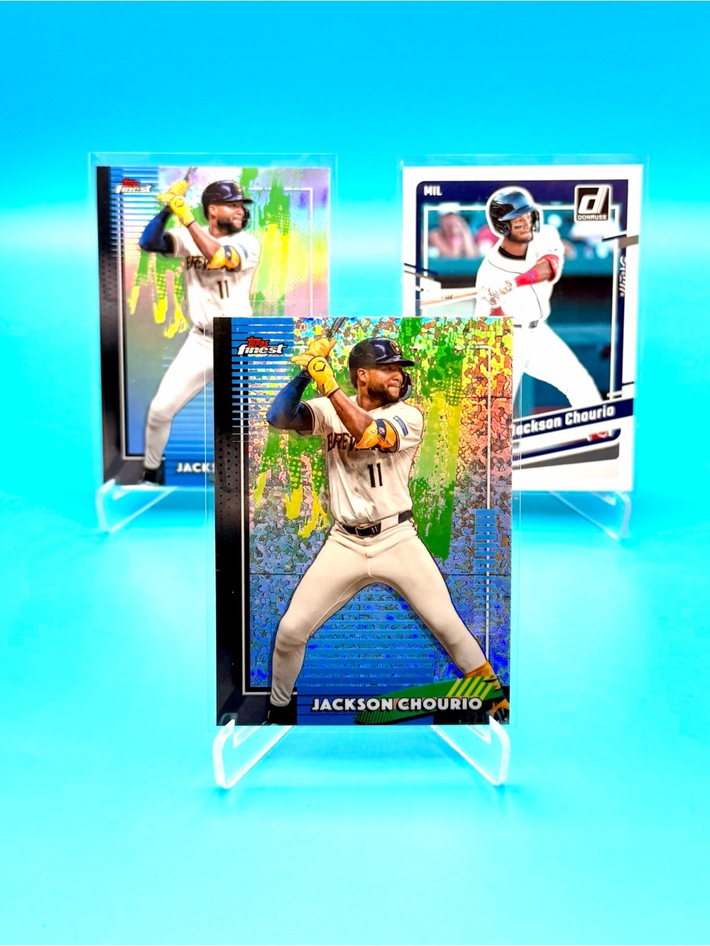 🔥Jackson Chourio Lot! 🔥Sliver Mini Diamond + Silver Refractor! 🤩
